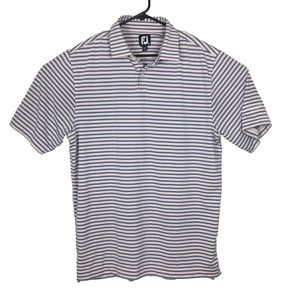 Footjoy Polo Men Polyester Spandex Short Sleeve Shirt Blue Pink Size M Medium